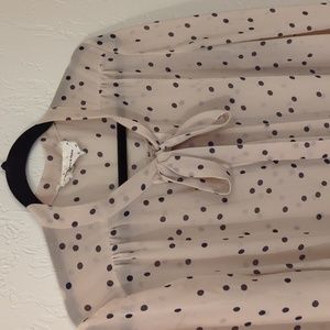 UO sheer polka dot blouse